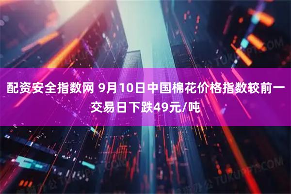 配资安全指数网 9月10日中国棉花价格指数较前一交易日下跌49元/吨